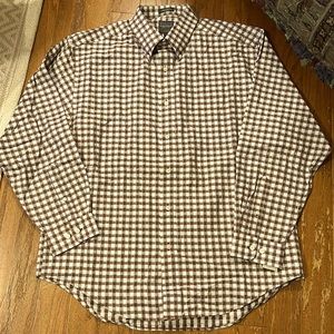 American Modern Alexander Julian Brown Checkered Button Down